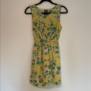 Pleated Floral Minidress